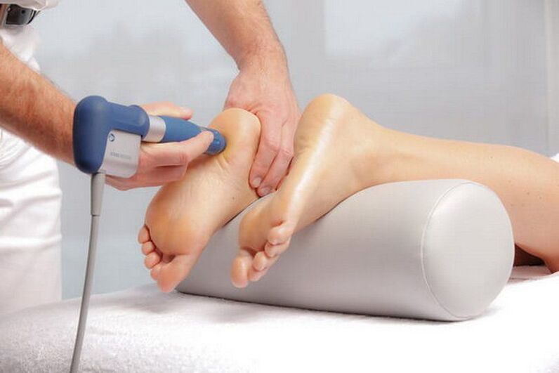 Carry out shock wave therapy